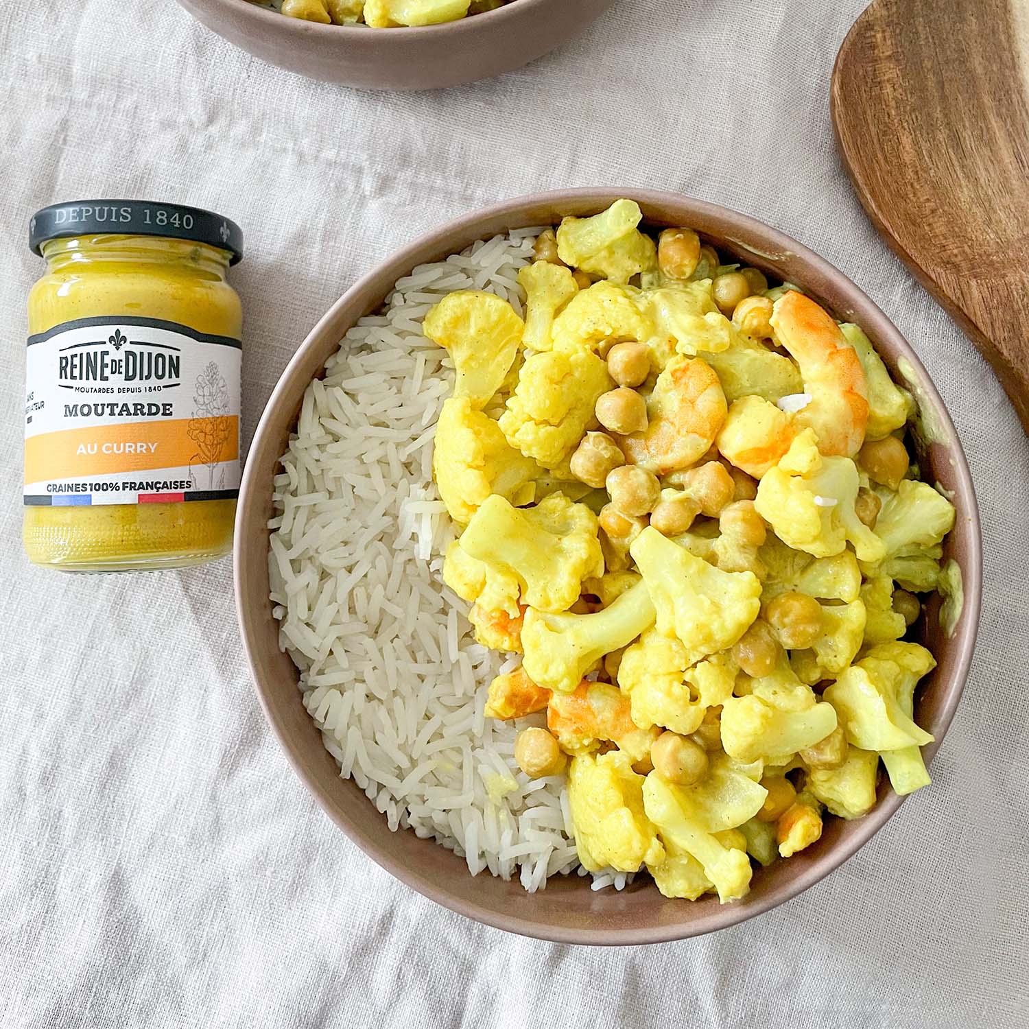 Curry de chou-fleur à la moutarde au curry