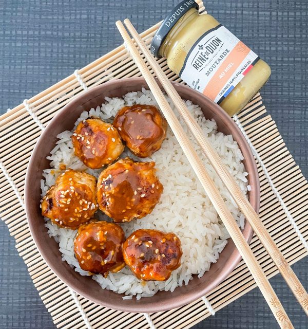 Boulettes Yakitori à la moutarde au miel