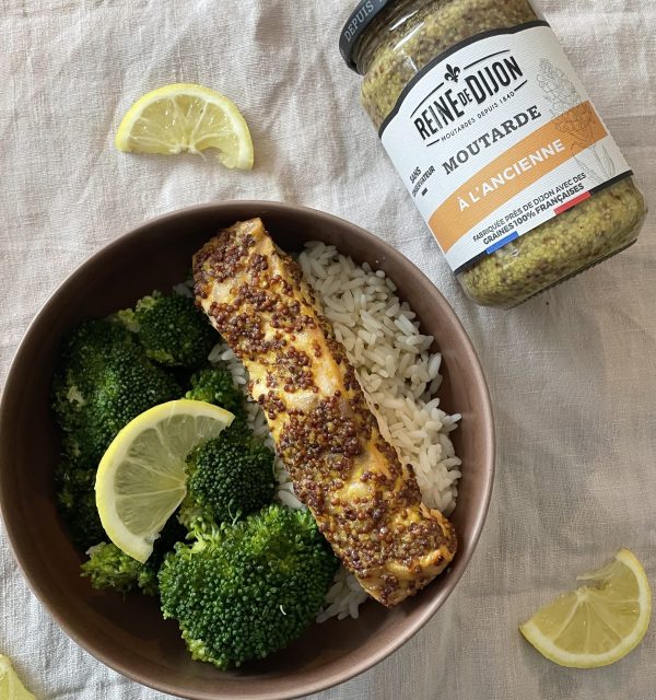 Saumon mariné à la moutarde à l’ancienne