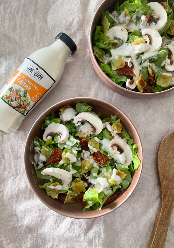Salade de ravioles à la sauce Caesar