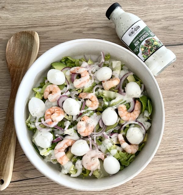 Salade composée sauce salade aux herbes